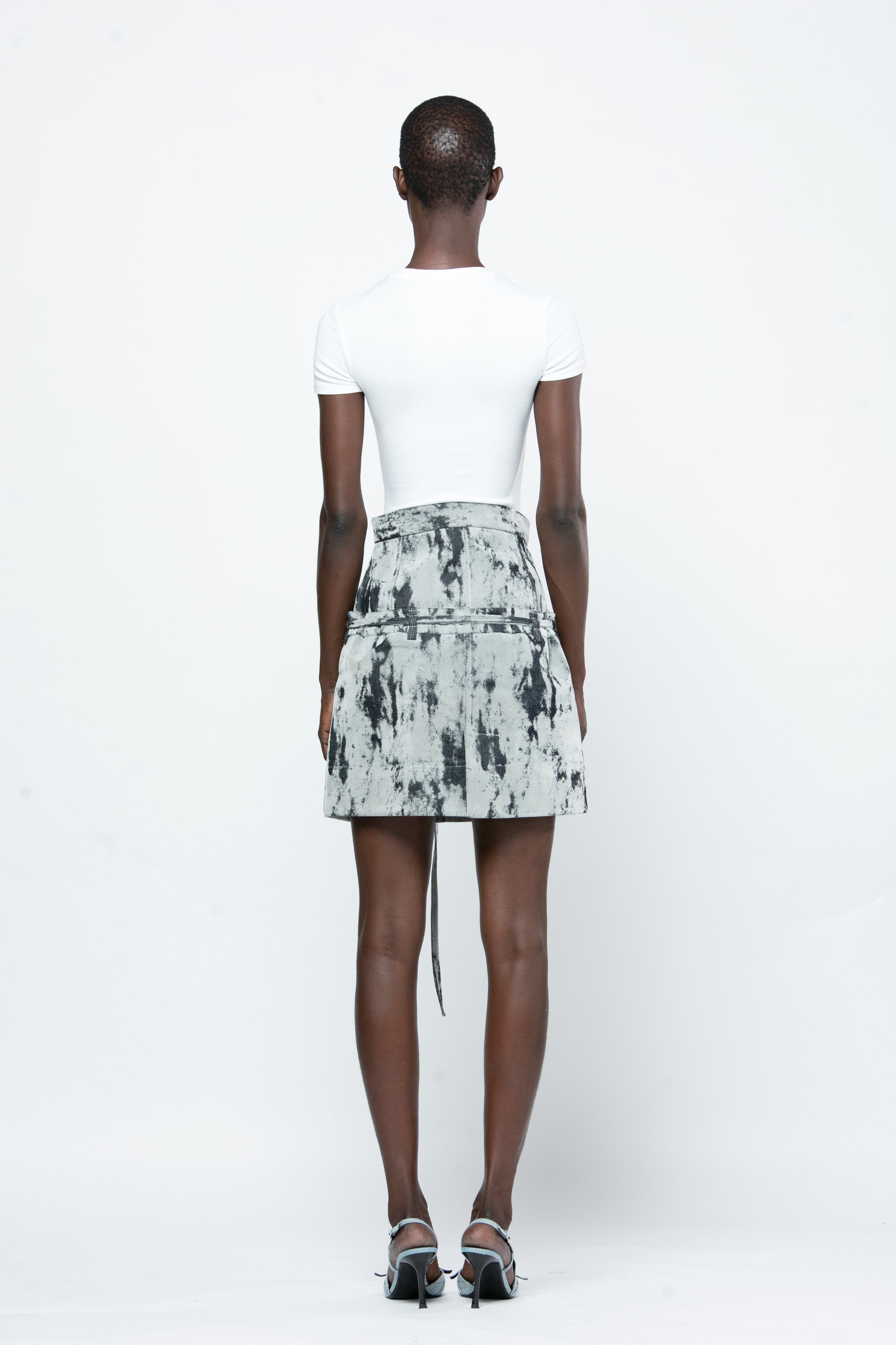 Victor-Hart layered Denim Skirt– Luxury Architectural Designer Skirt (Copy)