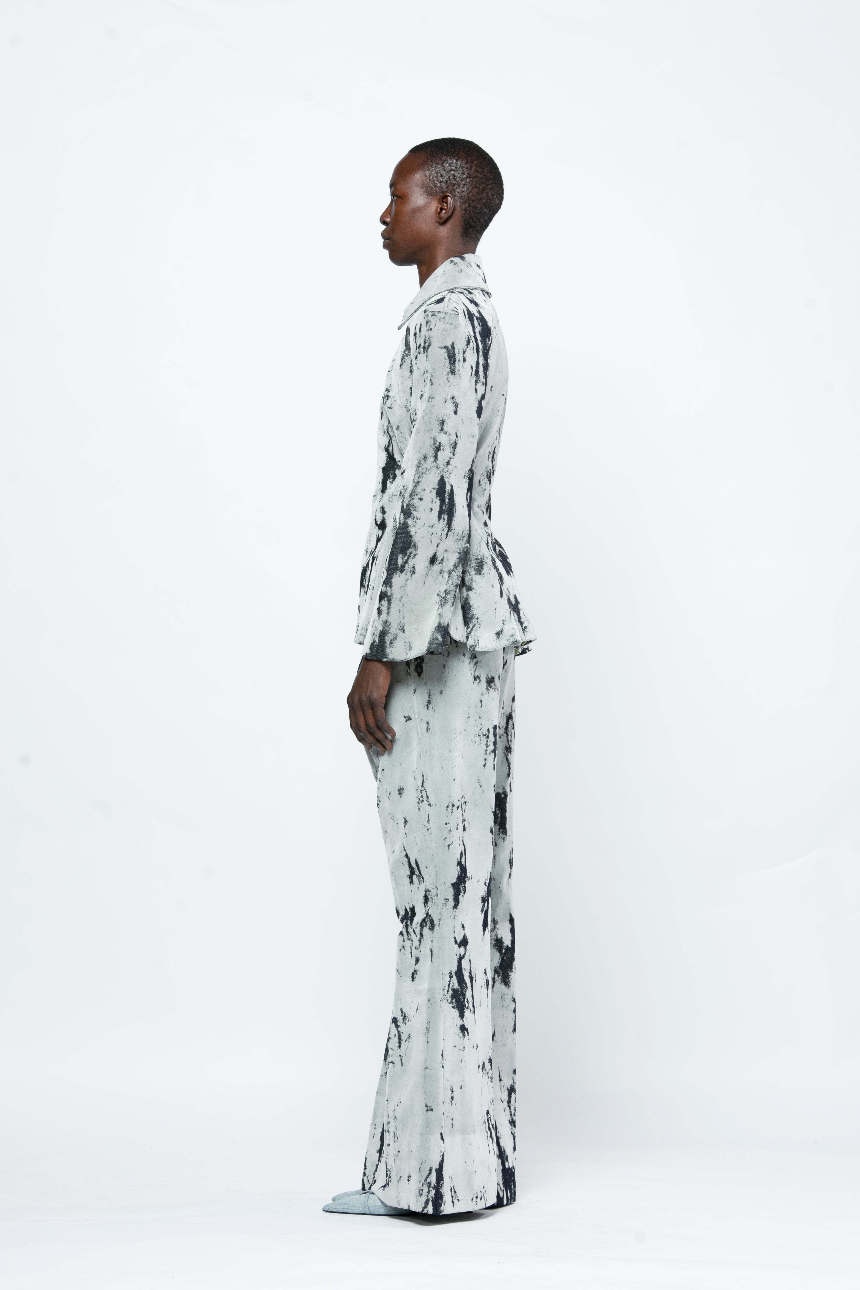 Victor-Hart Flock Padded Denim Jacket  – Structured Long Sleeve Tailored Day-to-Evening Dress (Copy)