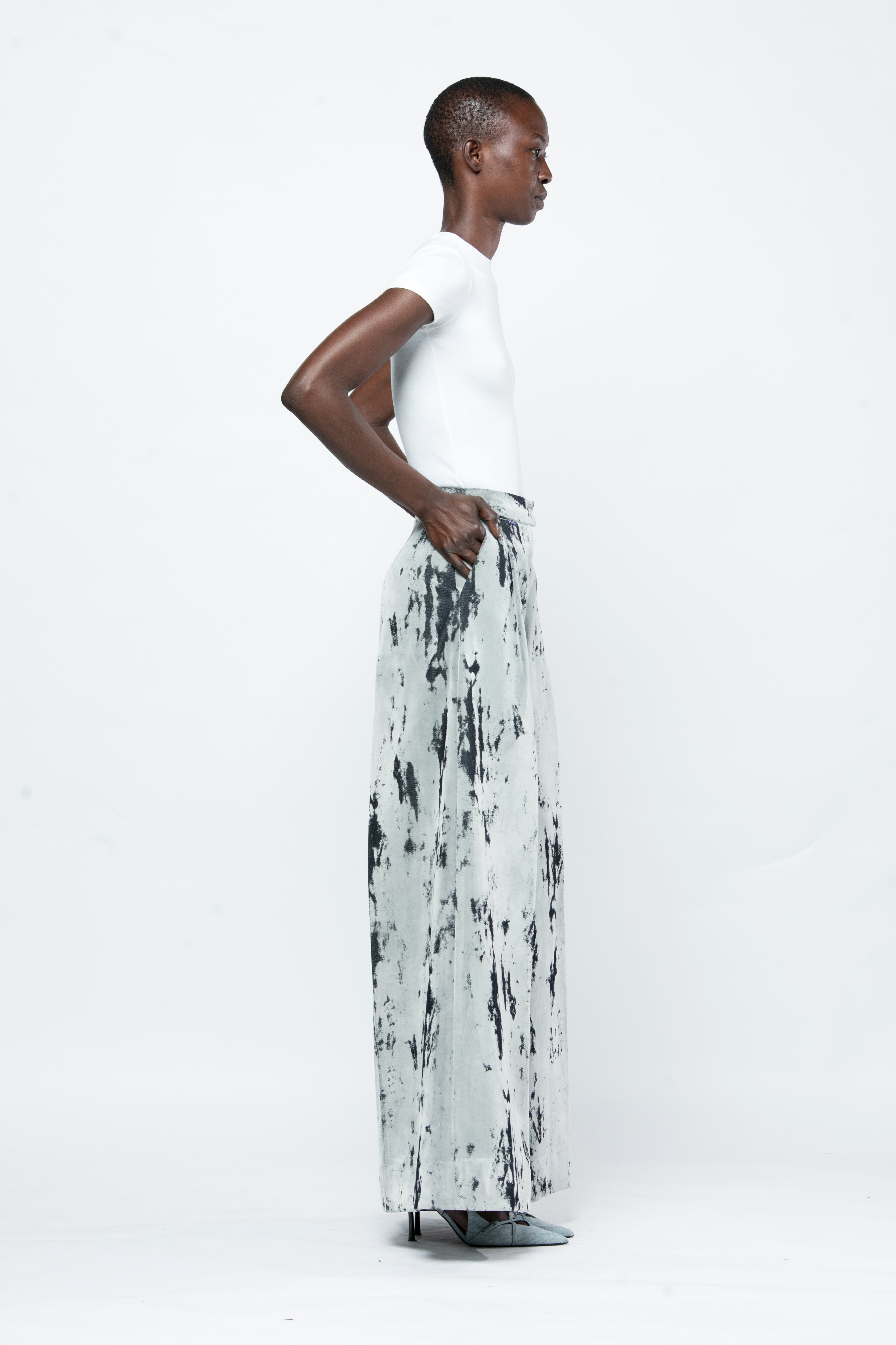 High Waist Flock Pants