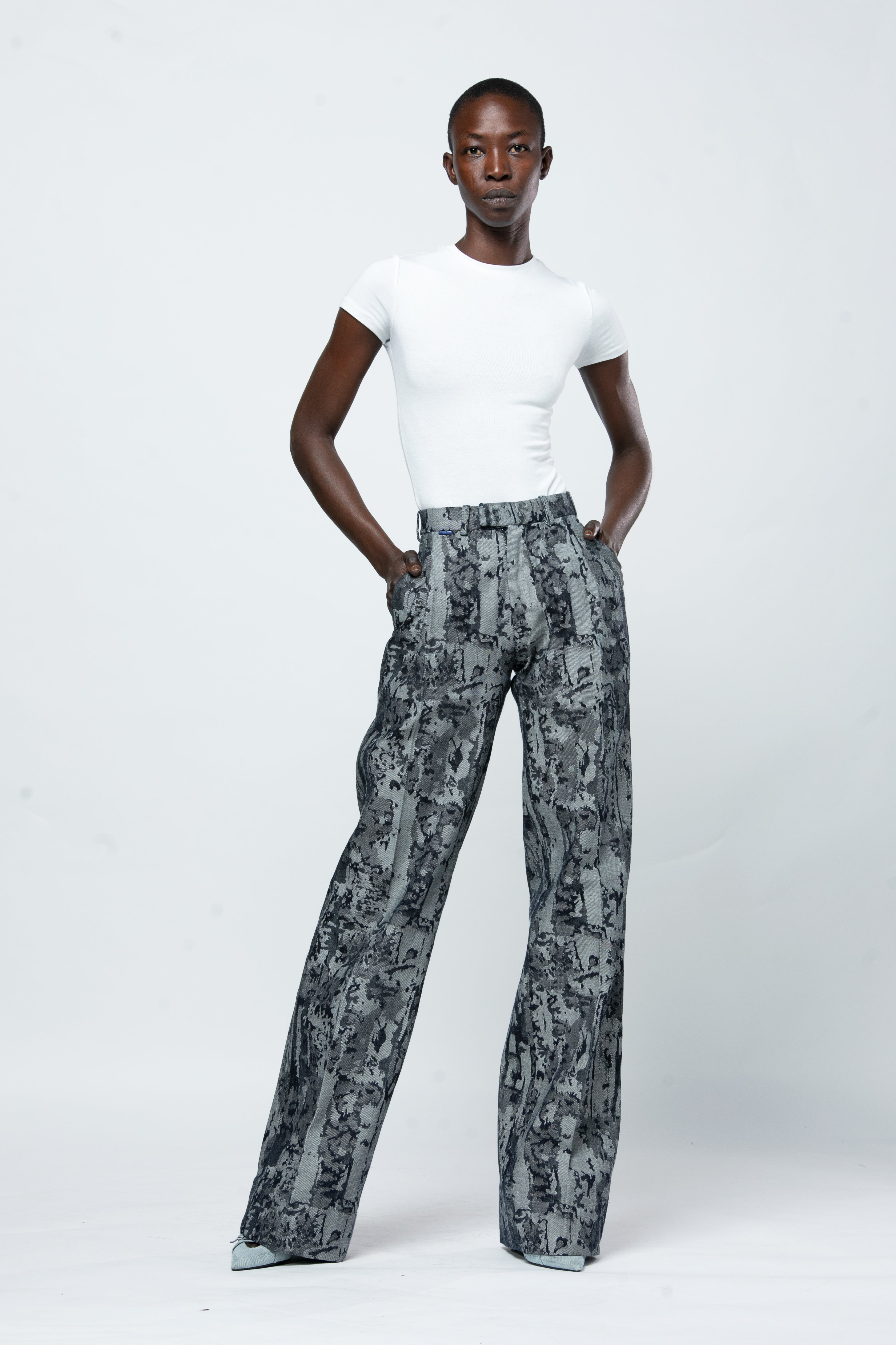 Jacquard Straight Leg Pants