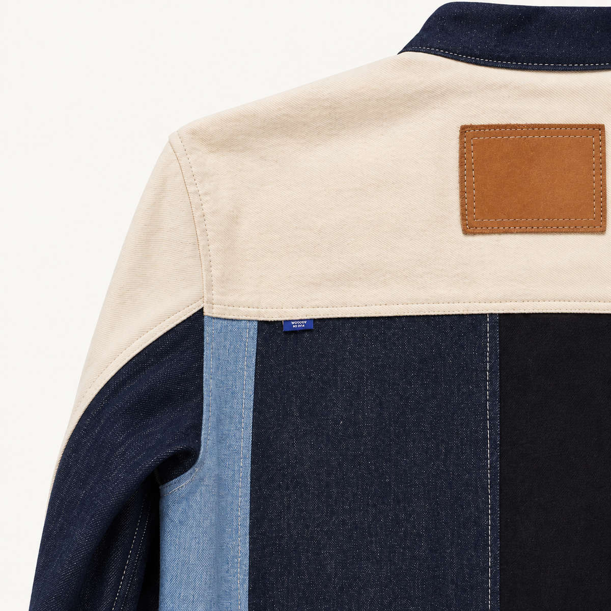 Victor-Hart minimal upcycled denim jacket, back detail
