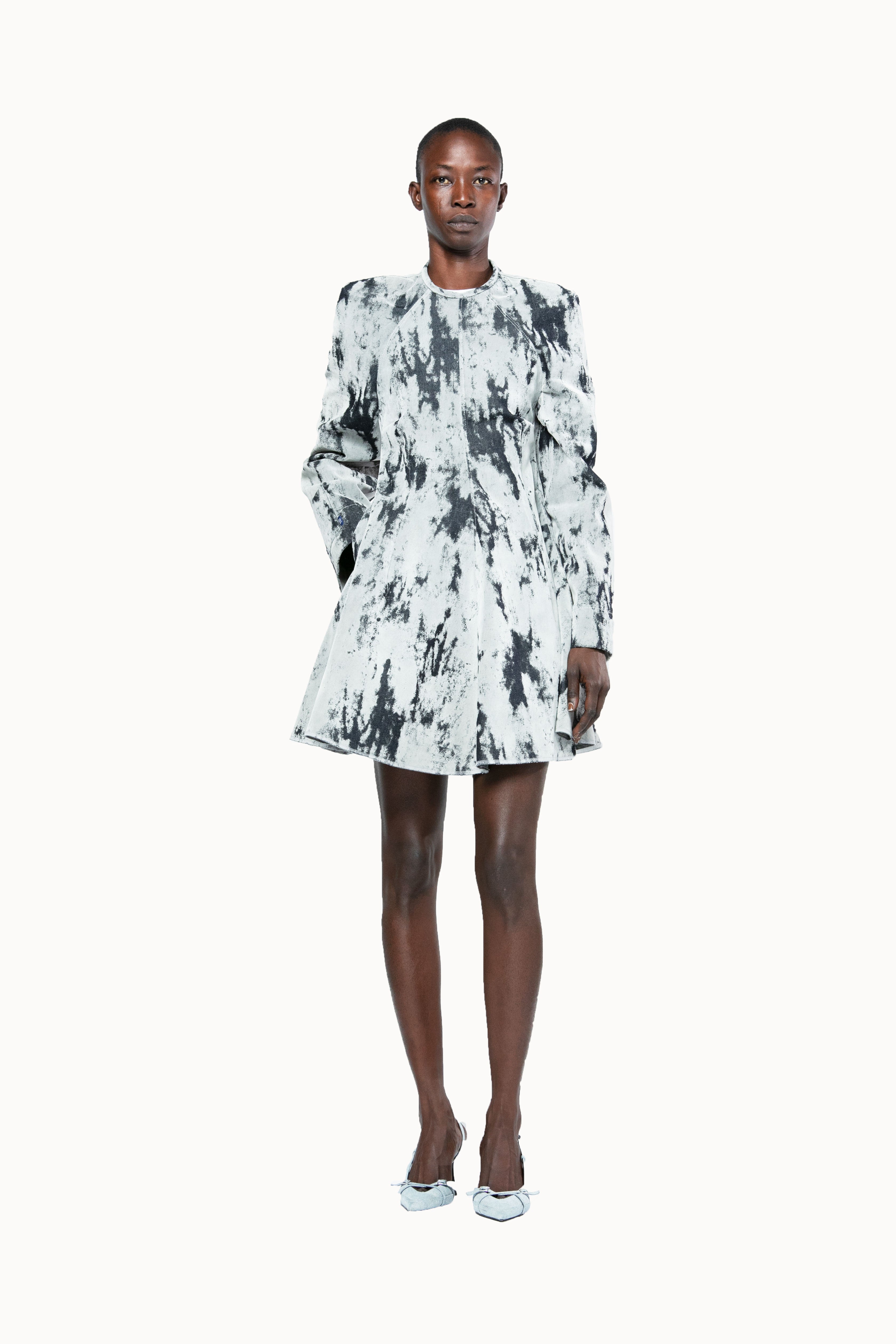 Victor-Hart luxury structured secretary day-to evening dress
 with architectural tailoring